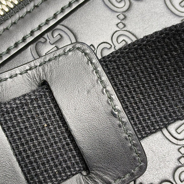 Signature Medium Monogram Calfskin Black