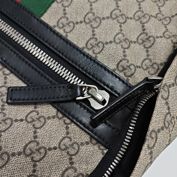 Monogram Coated Canvas Backpack Brown