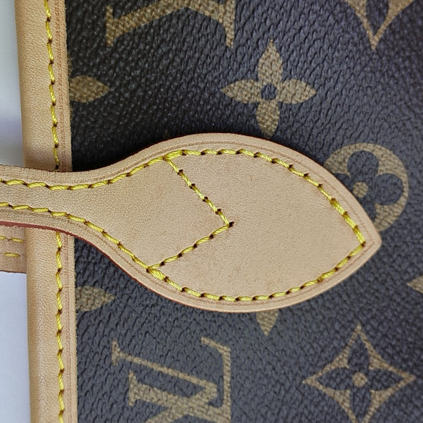 NEVERFULL MM Monogram Coated Canvas Brown