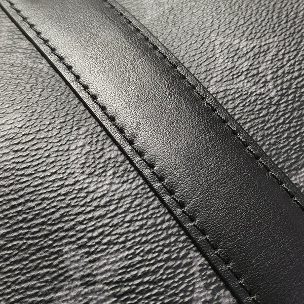 KEEPALL Monogram Coated Canvas Black