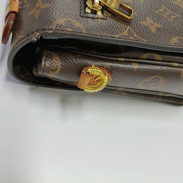 MÉTIS MM Monogram Coated Canvas Brown