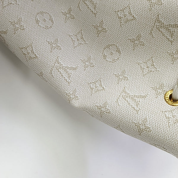 Monogram Coated Canvas Tote Bag Beige