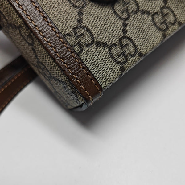 Horsebit 1955 Mini Monogram Coated Canvas Beige