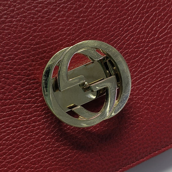Interlocking G Small Calfskin Red