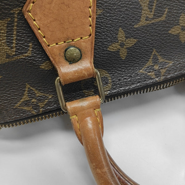 SPEEDY 25 Monogram Coated Canvas Brown