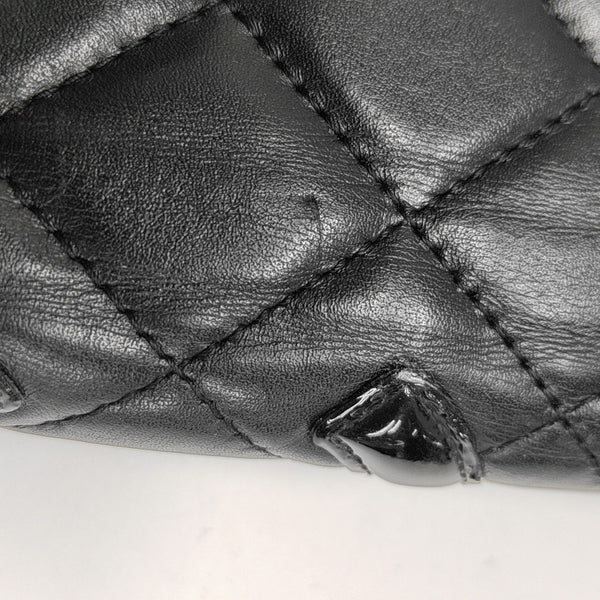 CAMBON Quilted Calfskin Black Wallet