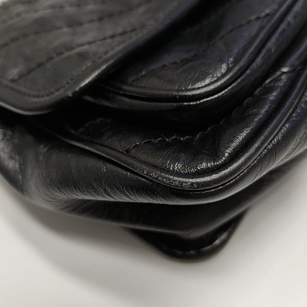 NIKI Small Chevron Calfskin Black