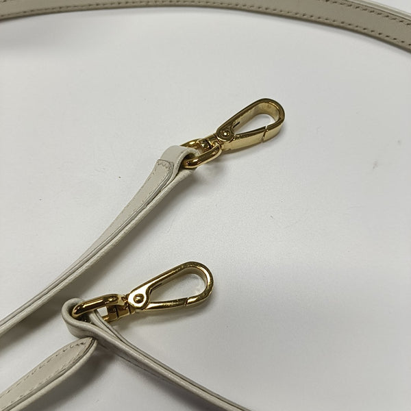 Quilted Lambskin Bucket Bag White