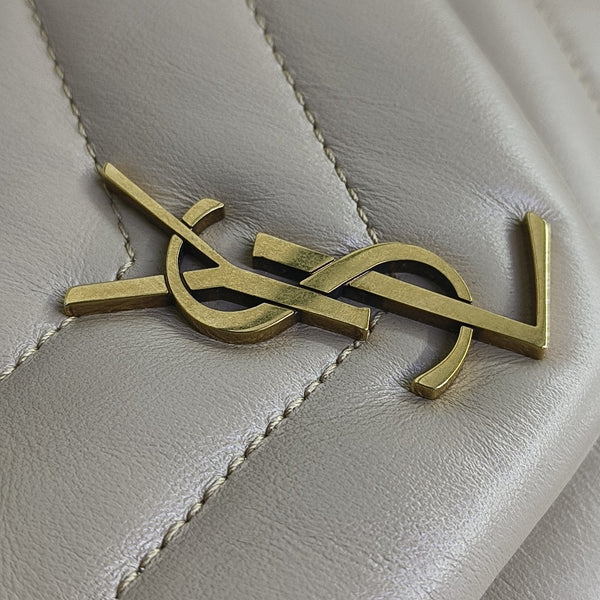 LOULOU Extra Small Chevron Calfskin Beige
