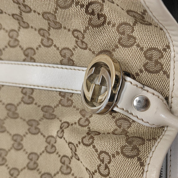 Monogram Canvas Tote Bag Brown