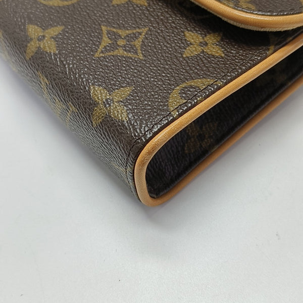 FLORENTINE Monogram Coated Canvas Brown