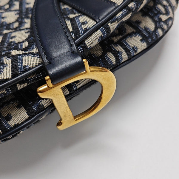 Saddle Mini Oblique Canvas Blue