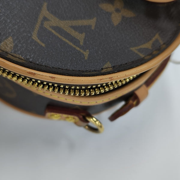 BOITE CHAPEAU Mini Monogram Coated Canvas Brown