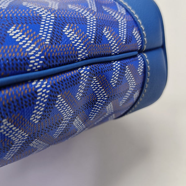 Coated Canvas Shoulder Bag Mini Blue