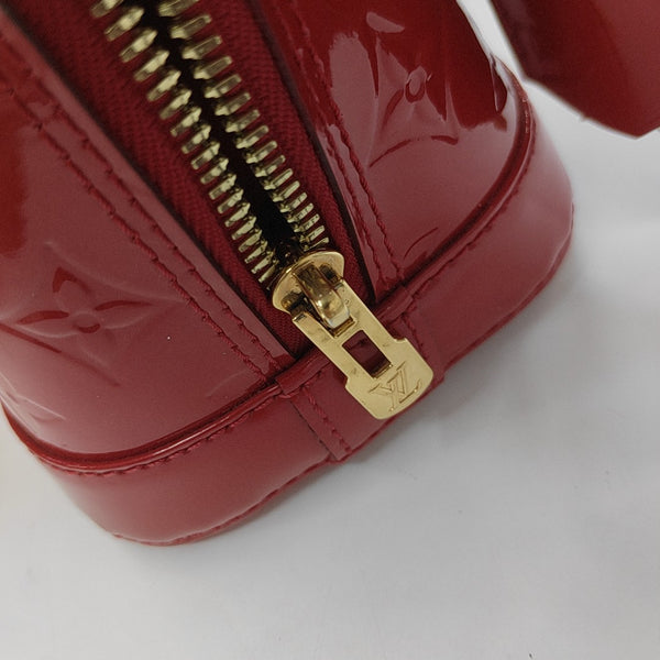 ALMA BB Monogram Patent Leather Red