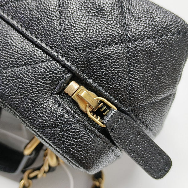 Quilted Grained Calfskin Black