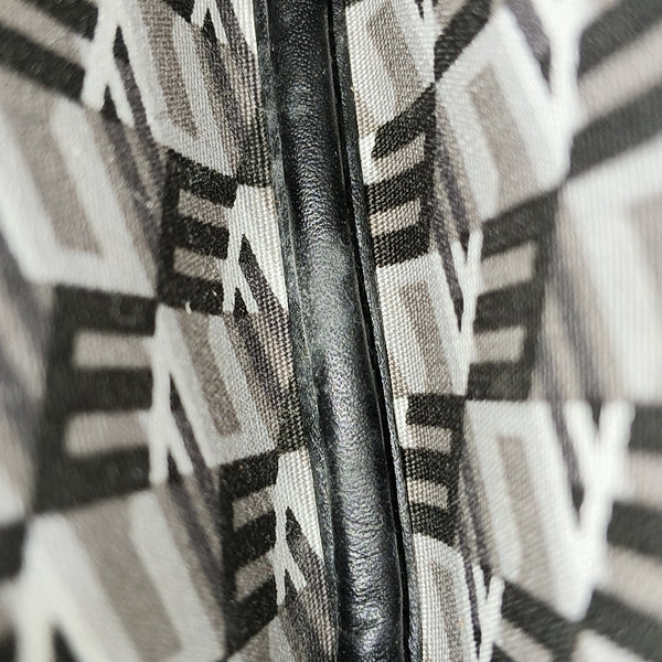 LIZ Monogram Coated Canvas Black