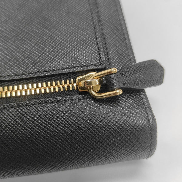 Saffiano Calfskin Clutch Black