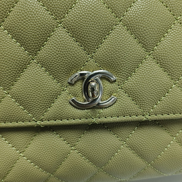 COCO HANDLE Small Grained Calfskin Green