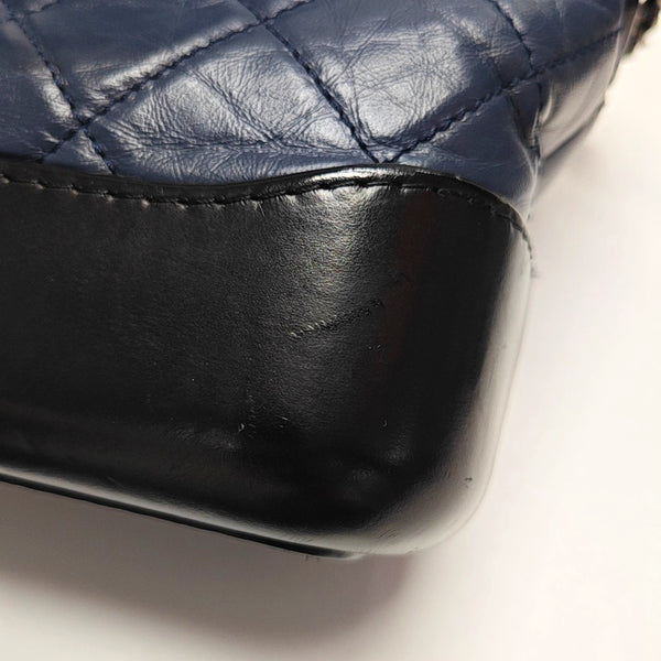 Authenticated pre-owned GABRIELLE Quilted Calfskin Blue - Shoulder Bag at Looply