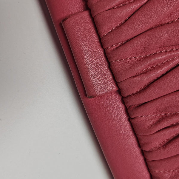 Matelassé Quilted Lambskin Red