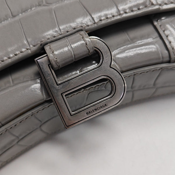 Hourglass Wallet On Chain Mini Calfskin Gray