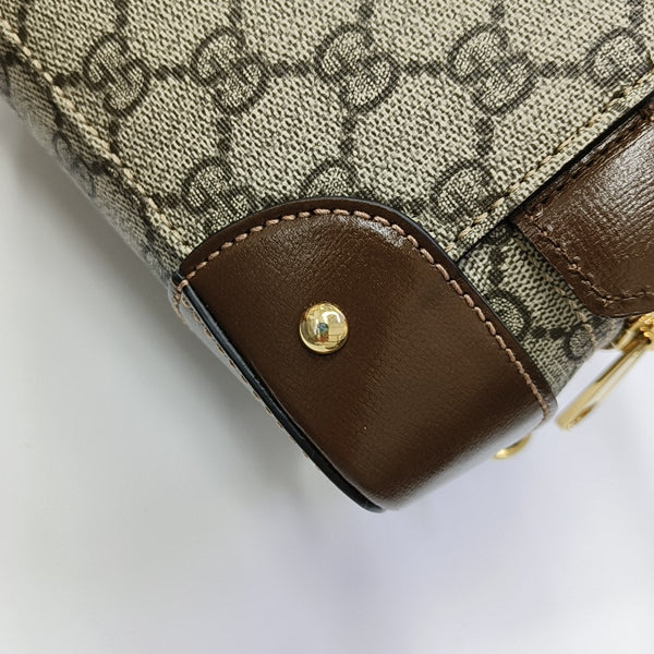 Monogram Coated Canvas Shoulder Bag Brown
