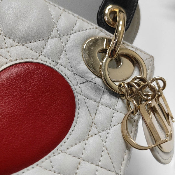 Lady Dior Mini Cannage Lambskin White