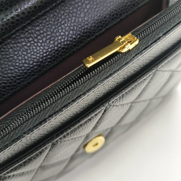 WOC Quilted Grained Calfskin Black