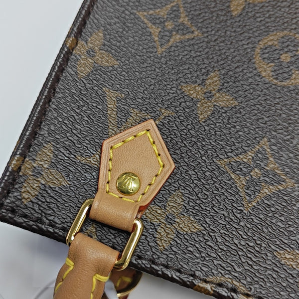 SAC PLAT Mini Monogram Coated Canvas Brown