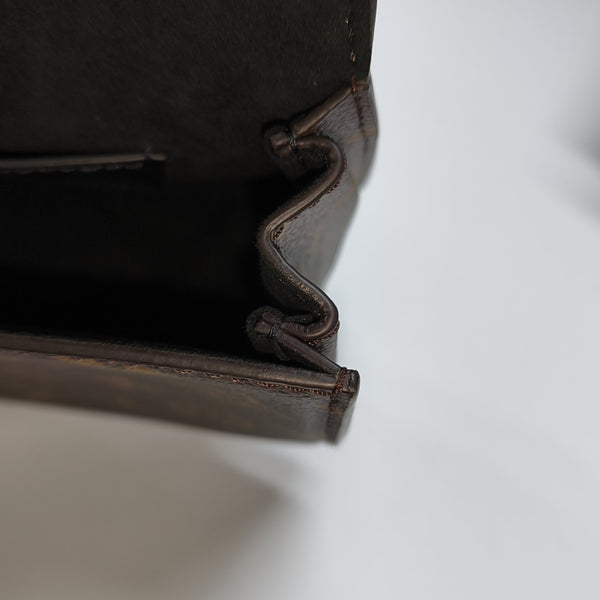 EDEN Super Mini Monogram Coated Canvas Brown