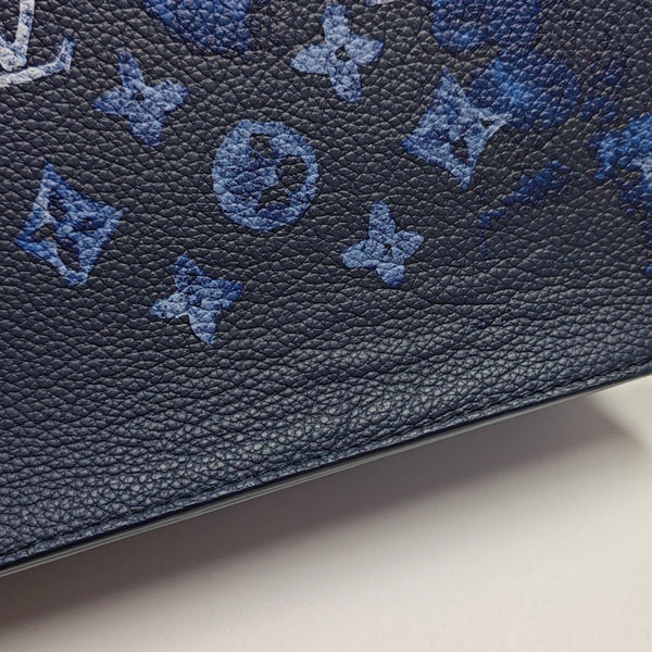 SAC PLAT Calfskin Blue