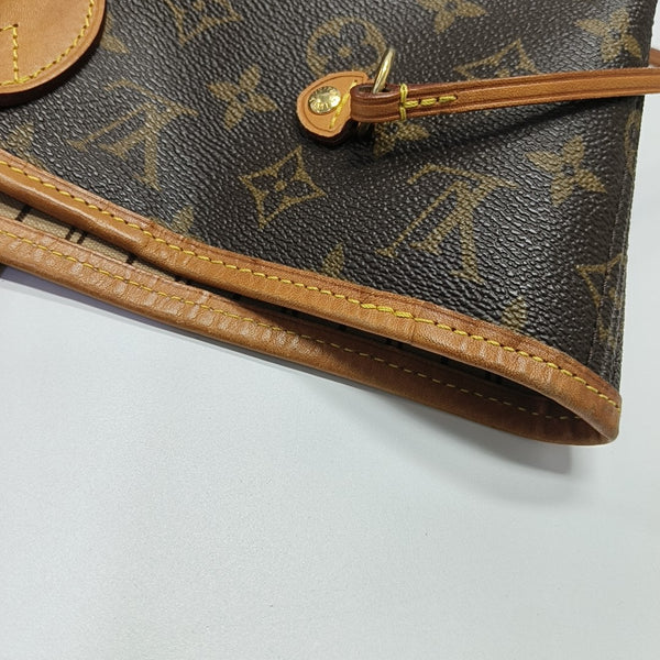 NEVERFULL MM Monogram Coated Canvas Brown