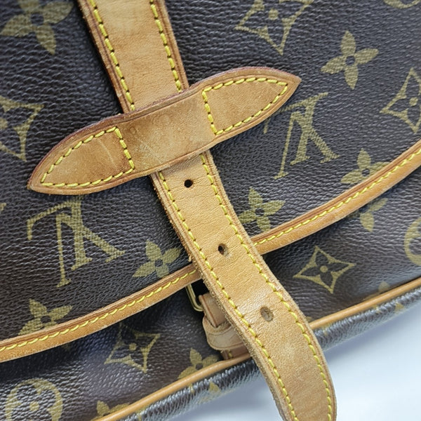 SAUMUR Monogram Coated Canvas Brown