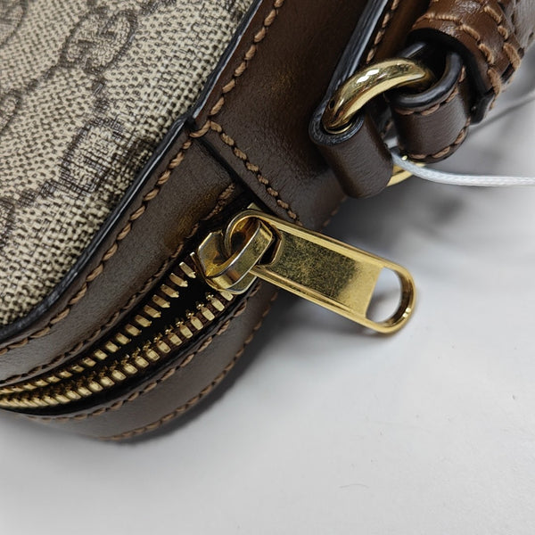 Monogram Coated Canvas Shoulder Bag Black
