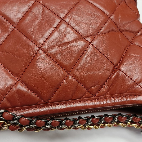 GABRIELLE Small Quilted Calfskin Red