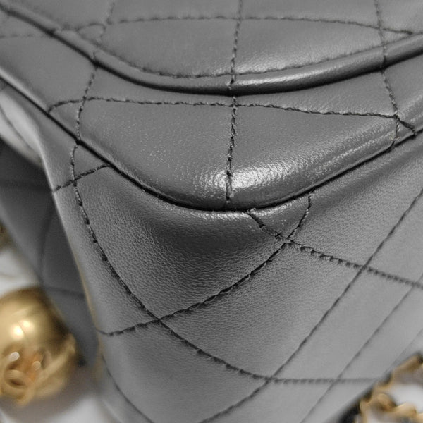 CLASSIC FLAP Mini Quilted Lambskin Gray
