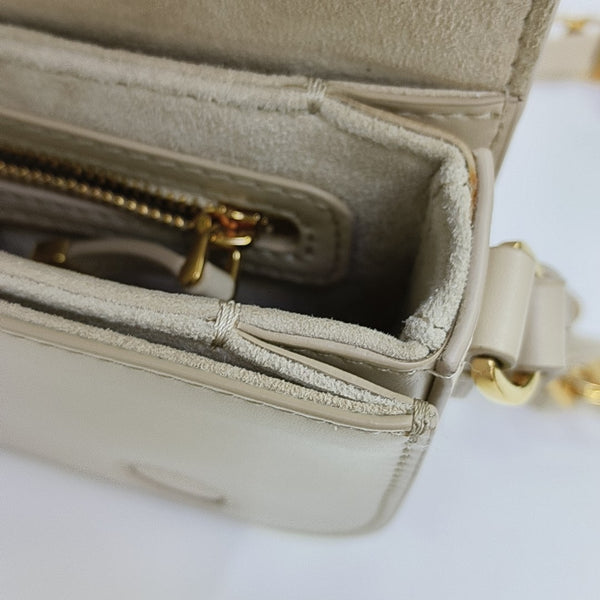 Calfskin Shoulder Bag Beige