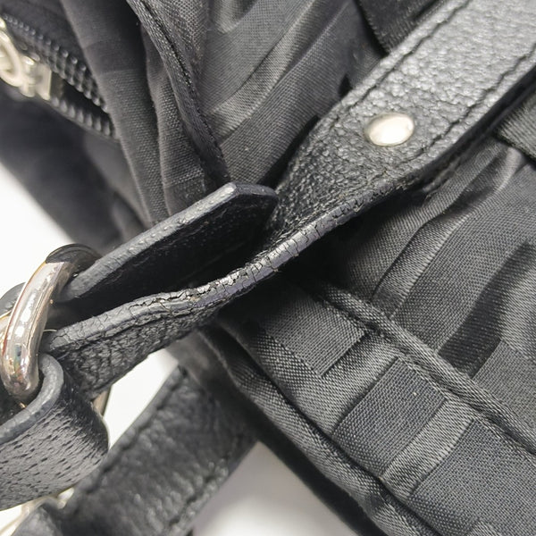 Fabric Top Handle Bag Black