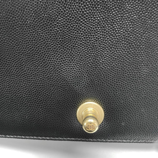 BOY CHANEL Medium Quilted Grained Calfskin Black