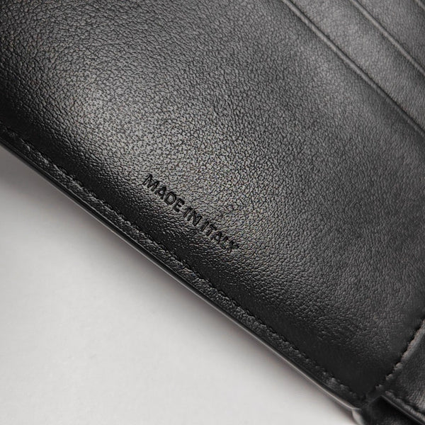Monedero de cuero negro TRIOMPHE CANVAS