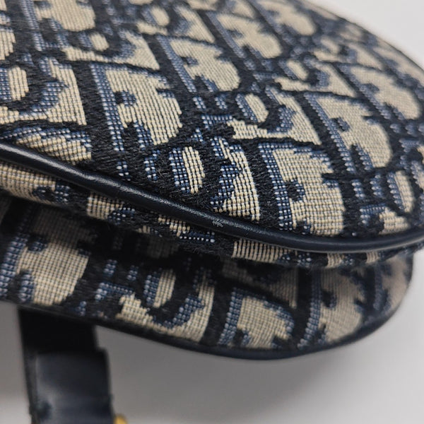 Saddle Mini Oblique Canvas Blue