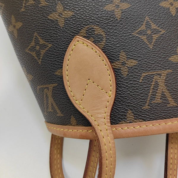 NEVERFULL MM Monogram Coated Canvas Brown