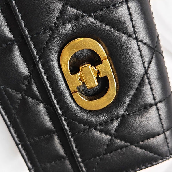 Miss Caro Quilted Lambskin Black