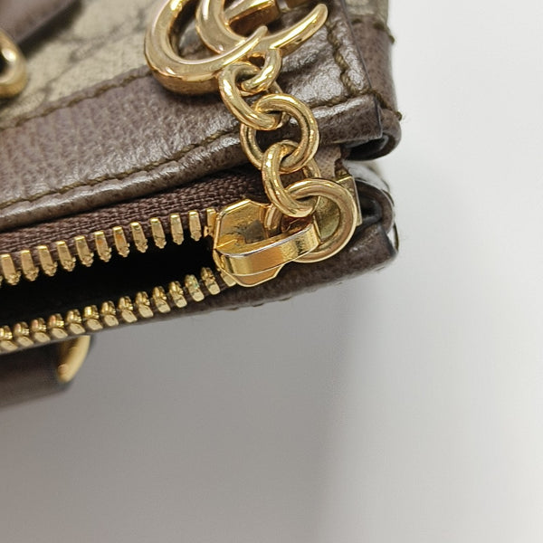Ophidia Small Monogram Coated Canvas Beige