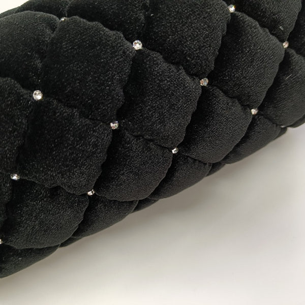 Quilted Velvet Black