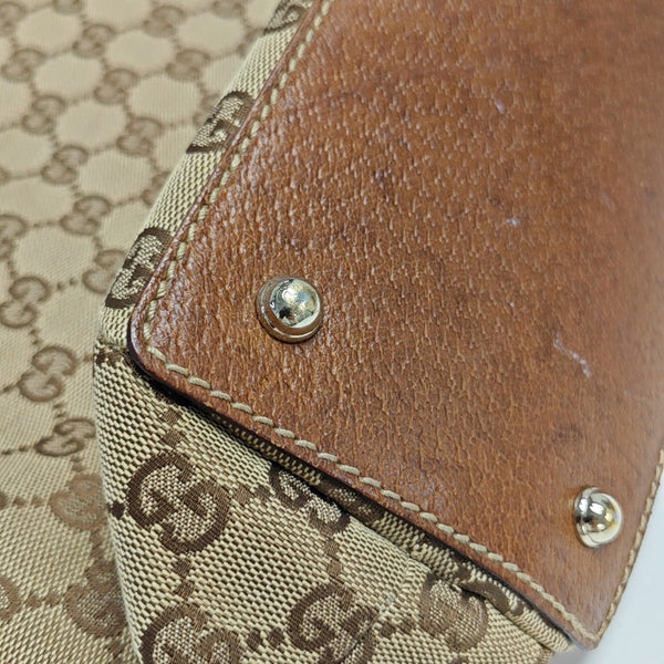 Monogram Canvas Top Handle Bag Brown