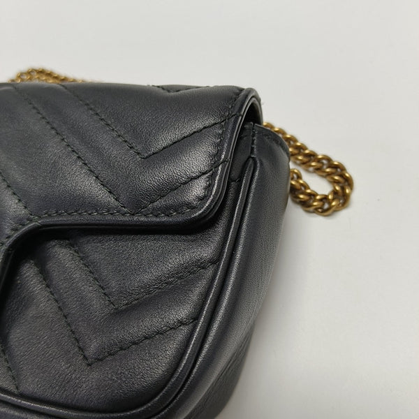 GG Marmont Mini Quilted Calfskin Black