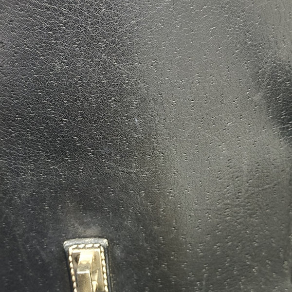 Calfskin Top Handle Bag Black