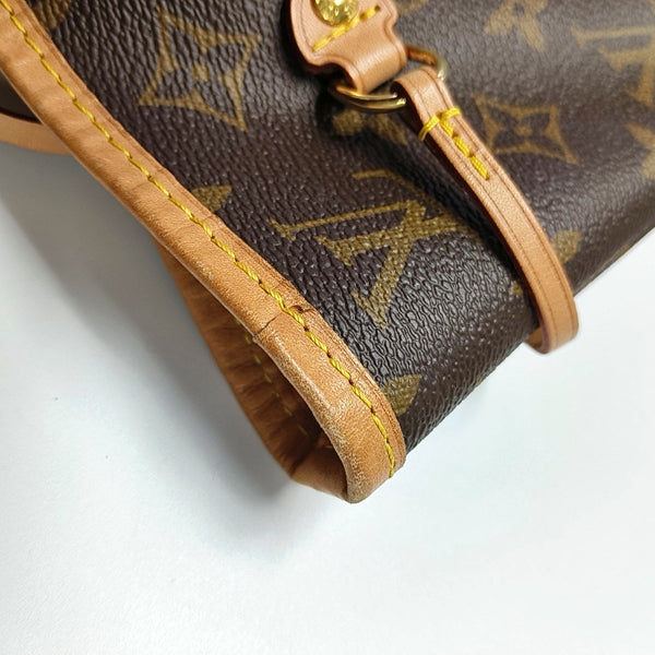 NEVERFULL MM Monogram Coated Canvas Brown